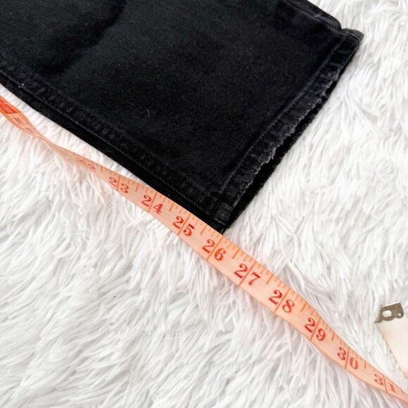 Abercrombie & Fitch Ankle Straight Ultra High Rise Distressed Jeans Black 26/2 - Picture 3 of 8